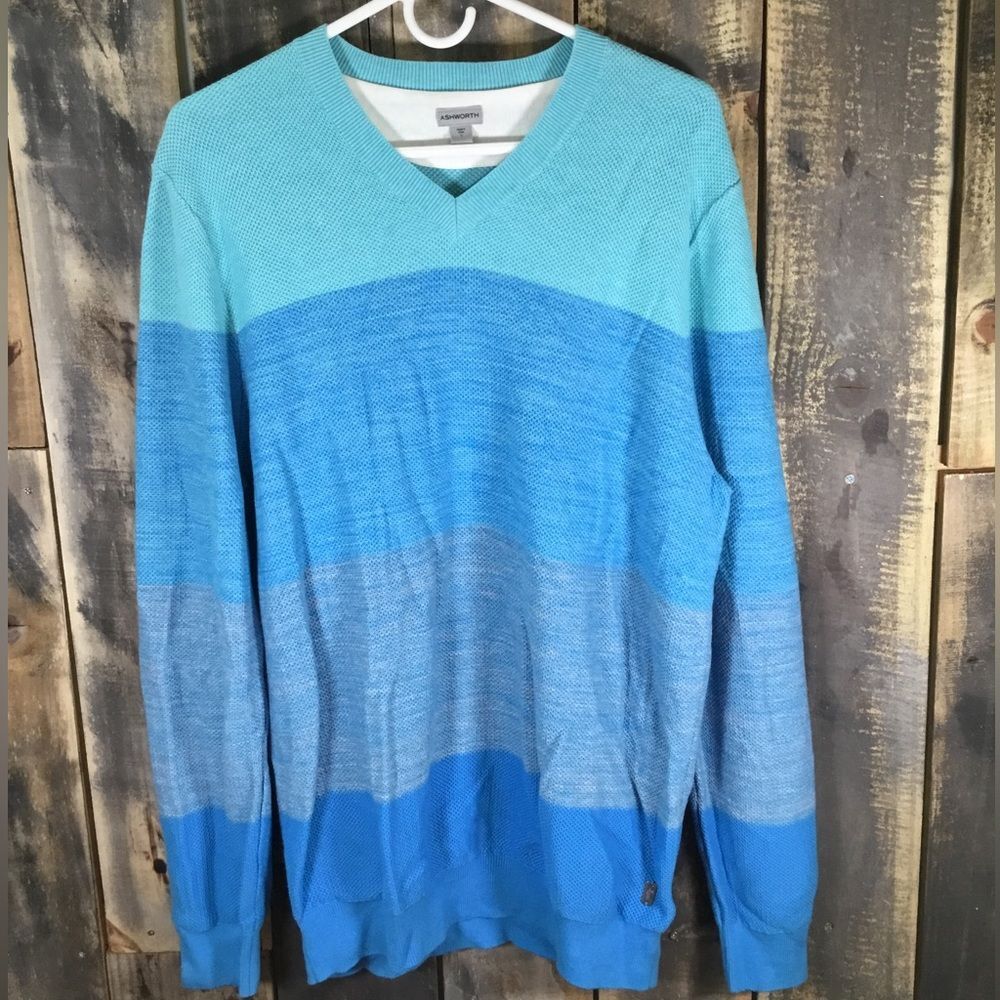Ashworth v neck pullover sweater men’s large